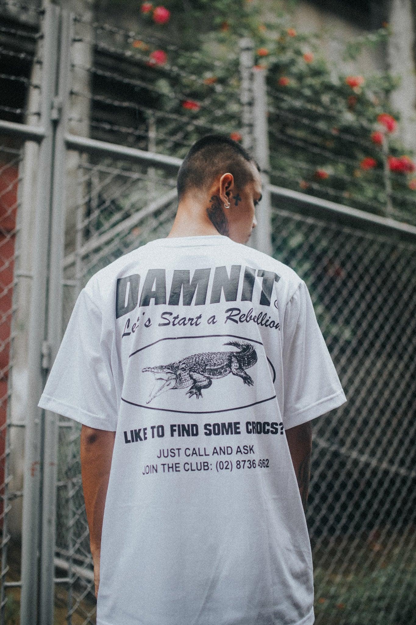 Damnit ® "Sharks & Crocs" Tee - Swanky Apparel Shop